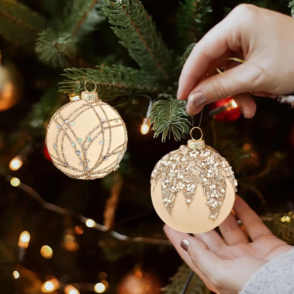 12Pcs Velvet Christmas Balls Bulk Retro Flocked Christmas Tree Ball Ornaments Plastic Balls Xmas Decorative Hanging Ornaments