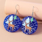 Aihua Cute Christmas Earrings For Women Xmas Festive Christmas Tree Santa Deer Sock Gingerbread Man Earrings Happy New Year Gift