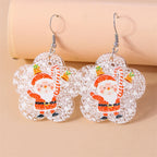 Aihua Cute Christmas Earrings For Women Xmas Festive Christmas Tree Santa Deer Sock Gingerbread Man Earrings Happy New Year Gift