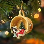Christmas Tree Pendant Dog Animal Drop Ornament In Snow Pocket Hanging New Year Festive Party Supplies Room Decoration Xmas Gift