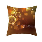 Funda de almohada de campana de bola dorada de Navidad, funda de cojín de asiento de oficina de coche, Serie Dorada, decoración