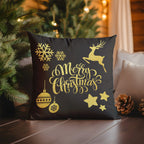 Decoración del hogar, regalos de Feliz Navidad y funda de almohada con bolas, funda de cojín con patrón adecuada