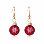 Beautiful European and American New Christmas Earrings Female Creative Fashion Drip Oil Christmas Tree Grass Ring Bell Earrings