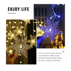 110V 220V Snowflakes  Curtain Garland on The Window Fairy Lights New Year Garland Festoon Led Lights String Christmas Decor