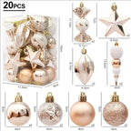 20/29pcs Christmas Ball Decoration Hanging Christmas Tree Pendant Ornaments For Home Room Decor New Year 2026 Gifts Accessories