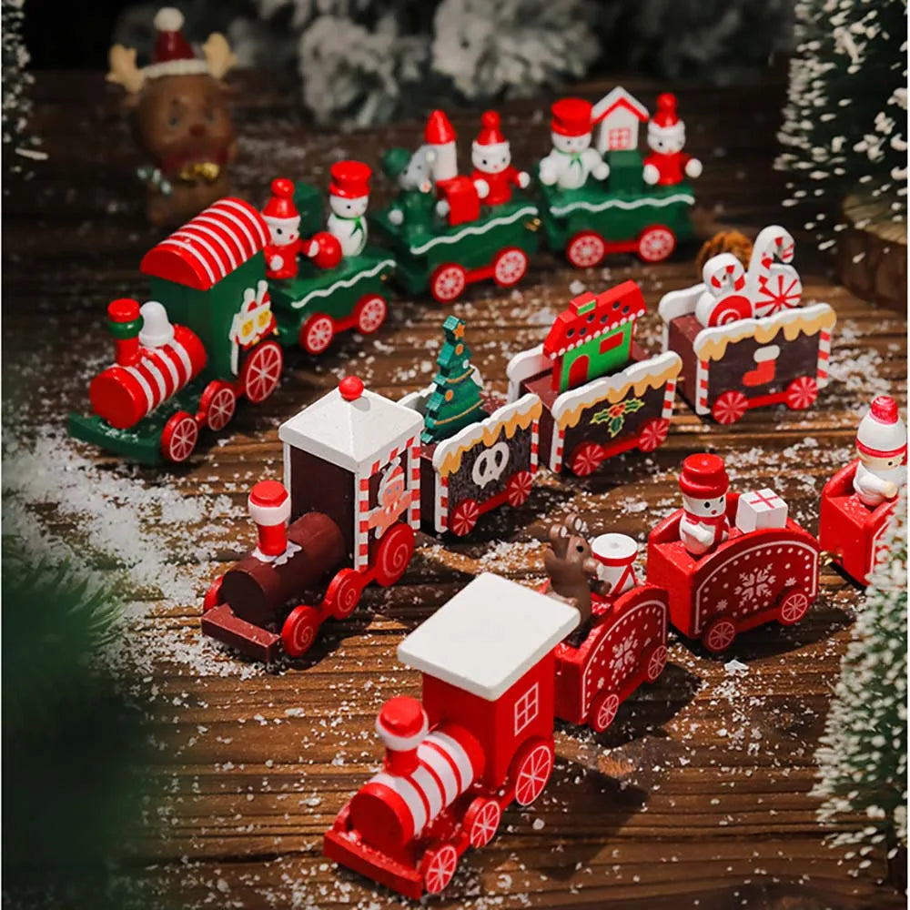 TREN DE MADERA NAVIDEÑO