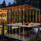 Solar Curtain Light LED Outdoor Waterproof 300leds Garland Decoration String Lights Yard Fairy Garland String Lights