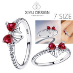 Christmas Bow Jewelry Set 925 Sterling Silver Fashion Earring Necklace Ring Bracelet Tie Set Original Women Fine Festival Gift