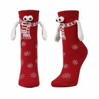 Christmas Socks for Couples Funny Holding Hands Stockings Fillers Christmas Gifts Hand In Hand Cotton Magnetic Socks Men Women