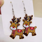 New Christmas Earrings Christmas Socks Hats Snowman Cute Cat Acrylic Earrings for Women Jewelry Gift Wholesale