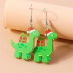 Aihua Cute Christmas Earrings For Women Xmas Festive Christmas Tree Santa Deer Sock Gingerbread Man Earrings Happy New Year Gift