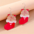 Aihua Cute Christmas Earrings For Women Xmas Festive Christmas Tree Santa Deer Sock Gingerbread Man Earrings Happy New Year Gift