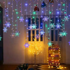110V 220V Snowflakes  Curtain Garland on The Window Fairy Lights New Year Garland Festoon Led Lights String Christmas Decor