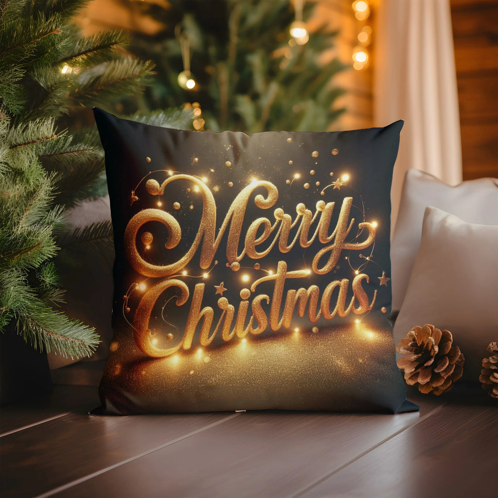 Decoración del hogar, regalos de Feliz Navidad y funda de almohada con bolas, funda de cojín con patrón adecuada