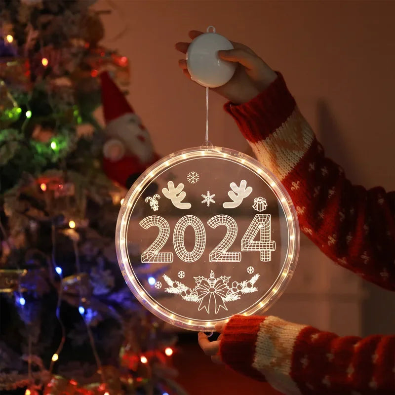 LED Christmas Atmosphere Decoration Colored Merry Christmas Light Emitting Letter LED Light 2025 Christmas Tree Night Decoration