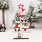 Wooden Christmas Tree Desktop Ornament Santa Claus Merry Christmas Sign Plaque Xmas Decoration for Home 2025 New Years Noel Gift