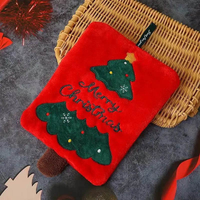 Xmas Cute Hanging Hand Towel: Thick Coral Fleece, Absorbent Quick-Dry Kitchen Rag, Christmas Home Decor & Friend Gift