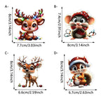 Cartoon Christmas Pendant 2D Flat Acrylic Christmas Decoration Xmas Tree Hanging Ornament 2025 Navidad Decor 2026 New Year Gifts