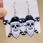 New Christmas Earrings Christmas Socks Hats Snowman Cute Cat Acrylic Earrings for Women Jewelry Gift Wholesale