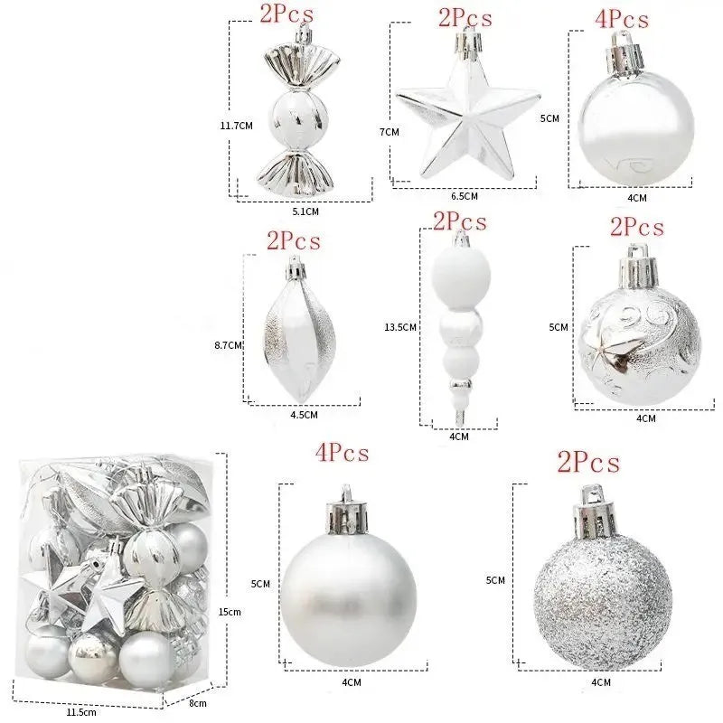 20/29pcs Christmas Ball Decoration Hanging Christmas Tree Pendant Ornaments For Home Room Decor New Year 2026 Gifts Accessories