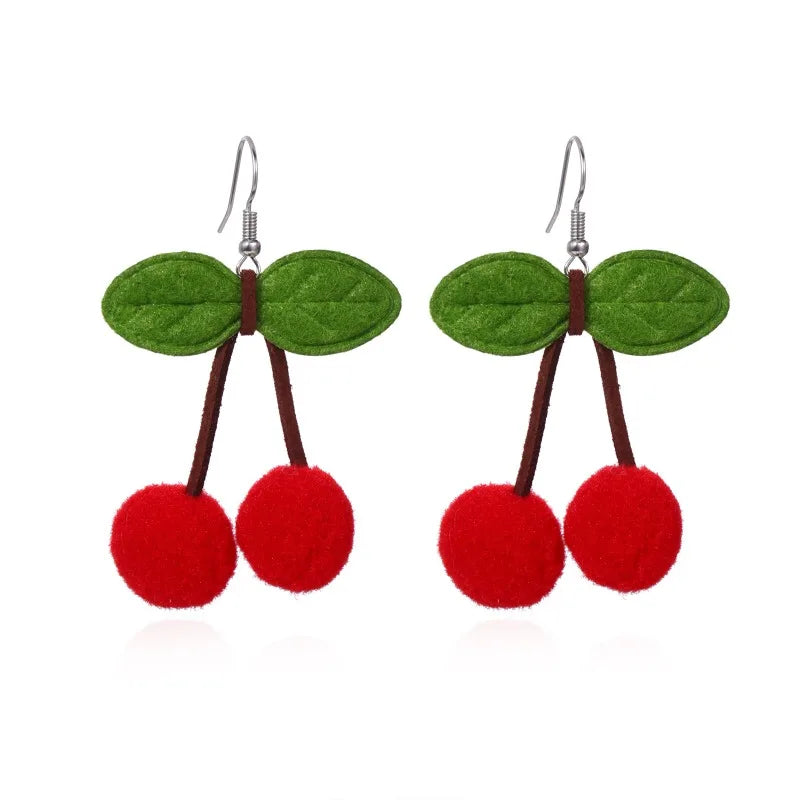 Beautiful European and American New Christmas Earrings Female Creative Fashion Drip Oil Christmas Tree Grass Ring Bell Earrings