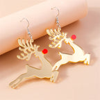 Aihua Cute Christmas Earrings For Women Xmas Festive Christmas Tree Santa Deer Sock Gingerbread Man Earrings Happy New Year Gift