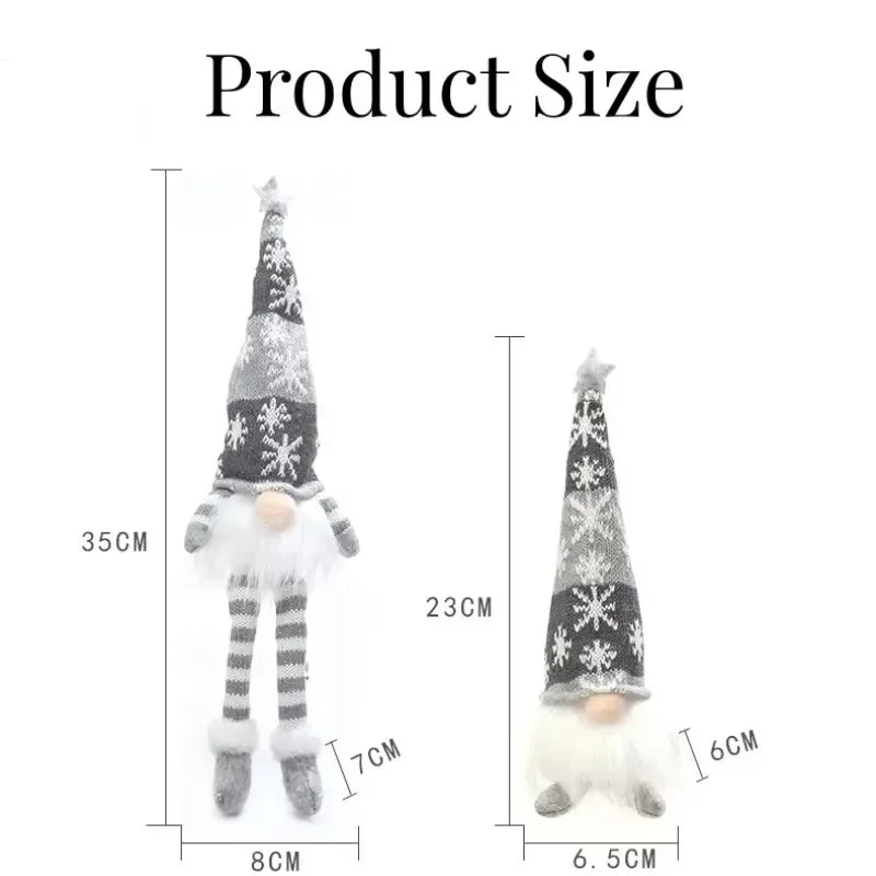 LED Christmas Decorations Light Bedroom Christmas Gnomes Plush Doll Ornaments Knited Elf Dwarf Gift Home Indoor Table Decor Lamp