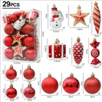 20/29pcs Christmas Ball Decoration Hanging Christmas Tree Pendant Ornaments For Home Room Decor New Year 2026 Gifts Accessories