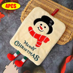 Xmas Cute Hanging Hand Towel: Thick Coral Fleece, Absorbent Quick-Dry Kitchen Rag, Christmas Home Decor & Friend Gift