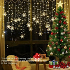 110V 220V Snowflakes  Curtain Garland on The Window Fairy Lights New Year Garland Festoon Led Lights String Christmas Decor