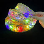1-10M Christmas Ribbon Fairy Light Decoration For Home 2025 DIY Bows String Light Tree Ornaments Xmas Decor New Year 2026