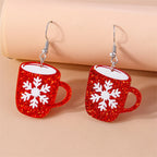 Aihua Cute Christmas Earrings For Women Xmas Festive Christmas Tree Santa Deer Sock Gingerbread Man Earrings Happy New Year Gift