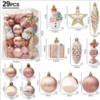 20/29pcs Christmas Ball Decoration Hanging Christmas Tree Pendant Ornaments For Home Room Decor New Year 2026 Gifts Accessories